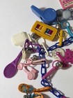  Plastic Bell Clip On Vintage 80 s Charm Necklaces Loaded 28 Charms