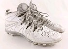 Nike Huarache 4 Lacrosse Shoes 616296-100 Cleats Mens 9 White