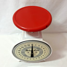 Vintage Way-rite Household Scale  25 Pounds  White And Red Metal  Farmhouse