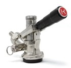 Kegco D Standard Keg Tap Coupler - Black Lever Handle