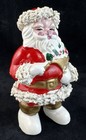 Santa Claus Figurine Spaghetti Trim Mid Century Christmas Vintage Japan Retro
