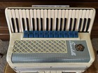Vintage Scandalli Blue Piano Accordion Made In Italy With Original Case 