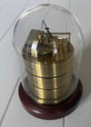 Germ  n Barigo Brass Weather Station Thermometer hygrometer   Barometer In Dome