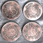 Pre-owned Local Estate Sale  4 Silver-plated Flowing Hair Dollars 1795 96 97 98