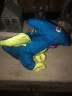 Vintage 1992 Fisher Price Dino-roars Blue Nylon Stuffed Animal Plush Toy