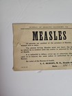 Vintage 1921 Bureau Of Health Richmond  Va Measles Notice 