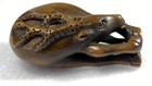 Netsuke Deer Boxwood Carving Vintage Japanese Collectible 5 3cm