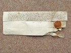 1614 Hampshire Latin Vellum Document Bordean Petersfield Very Nice Wax Seal