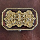 Vtg 1974 Estee Lauder Solid Perfume Case Youth Dew Regency Compact Red gold