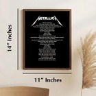Classic Rock Song Lyrics Wall Art Print - Typographic Music Decor For Home  O   