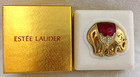 Estee Lauder Elephant Compact Solid Beautiful Perfume Red Eye Golden Box Vintage