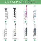 Stainless Steel Toothbrush Holder Stand Wall Mount Bathroom Storage Silver