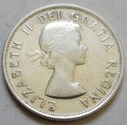 1955 Canada Silver Fifty 50 Cents Half Dollar Coin  Nice Grade  rj74 
