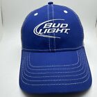 Bud Light Hat Snap Back Blue Mesh Embroidered Beer Logo Mens Cap Casual Gr54