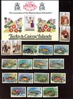 Turks   Caicos Islands--collection Of 34 Different Stamps   3 Souvenir Sheets