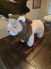 Vintage Fao Schwarz Ride On Rocking Plush Lion