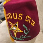 Vintage Freemason Shriner Fez Hat Order Of Eastern Star Yellow Tassle Gracious 7