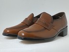  Vintage Deadstock 1970s Brown Leather Platform Shoes Made In Usa