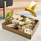Natural Bird Toy Foraging Parrot Shredding Toys Box Conure Chewing Toys For Cock