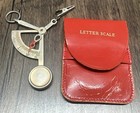 Vintage German Pocket Hanging Letter Scale Postal Scale W  Leather Case