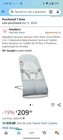 Babybj  rn Baby Bjorn Bouncer Balance Soft Mesh Silver white Adjustable   Toy Bar