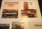Lot Of 6 Vintage Car      Dealer Sales Brochures