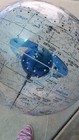 Vtg  Educational Globe Universe Clear Plastic With Clear Plastic Stand  Used