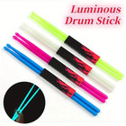1-pair 5a Luminous Drumsticks Classic Waterdrop Tip Nylon Neon Colored Glowing D