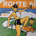 Vintage Us Route 66 Sign - Porcelain Las Vegas Show Girl Gas Pump Sign