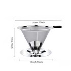 Pour Over Coffee Dripper Slow Drip Paperless Coffee Filter Double Mesh Stainless