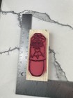 Jrl Design Girl Snowman Winter Wood Rubber Stamp 