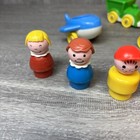 Vintage Fisher Price Little People Plastic 9 Figures 5 Vehicles Free Shipping