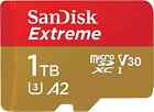 Sandisk 1tb Extreme Memory 1 Tb Microsdxc Uhs-i U3 A2 Memory Card W  Adapter