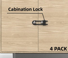 4 Pack Child Proof Sliding Cabinet Door Code Locks Baby Safety Cupboard Locks Ad