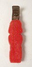 Iroquois Beer   Ale Bottle Opener  b10a jsf6  Red Plastic Indian Warrior Buffalo