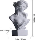 6  H Greek Mythology Bust Statue Decor artemis Statues Roman Goddess White 
