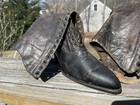Antique Victorian Ladies Womens Lace Up Leather Shoes