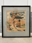      Fine Antique Old Southwest Native American Indian Painting  Rogers - 1942
