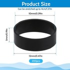 200 Pieces 0 5 Inch Small Elastic Silicone Rubber Bands Black Strong    