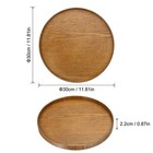 12  Wood Serving Tray Round Decorative Platter Home Kitchen Table Brown