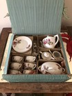 Vtg  Moss Rose Childrens 29 Piece Tea Set  1950 s  Japan Crane Mark  Original Bx