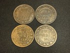 Lot Of 4 1859 Canadian Victoria Large Cents
