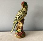 Vintage Majolica Porcelain Parrot Hand  Painted Beautiful Colors A  Condition 