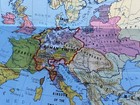 Vtg Europe At The Accession Of Charles V 1519 Fold-out  A j  Nystrom   Co