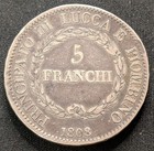 1808 7 Italian States Lucca   Piombino Silver 5 Franchi   Francs   Felix   Elisa