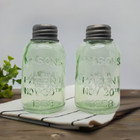 Pd Home   Garden Glass Mason Jar Salt And Pepper Shaker Set  1 5 X 1 5 X 3 5 Inc