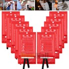 1 2 10 Pack Fire Blanket Fiberglass Emergency Home Retardant Prepared 40  x40  