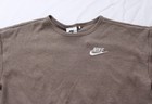 Nike Girl s Plus Lurex Waffle Crewneck Shimmer Sweatshirt Eh6 Mink Brown Size 6x