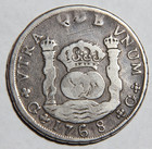 1768 G Guatemala Eight 8 Reales 8r Pillar Globes Rare Type  25 81g -5245-