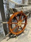 36 Inch Wooden Ship Steering Wheel With Brass Handle For Boat Ship Item Gifts